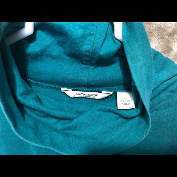 Blue/Green Liz Claiborne Turtleneck, Size XL - Picture 4 of 6